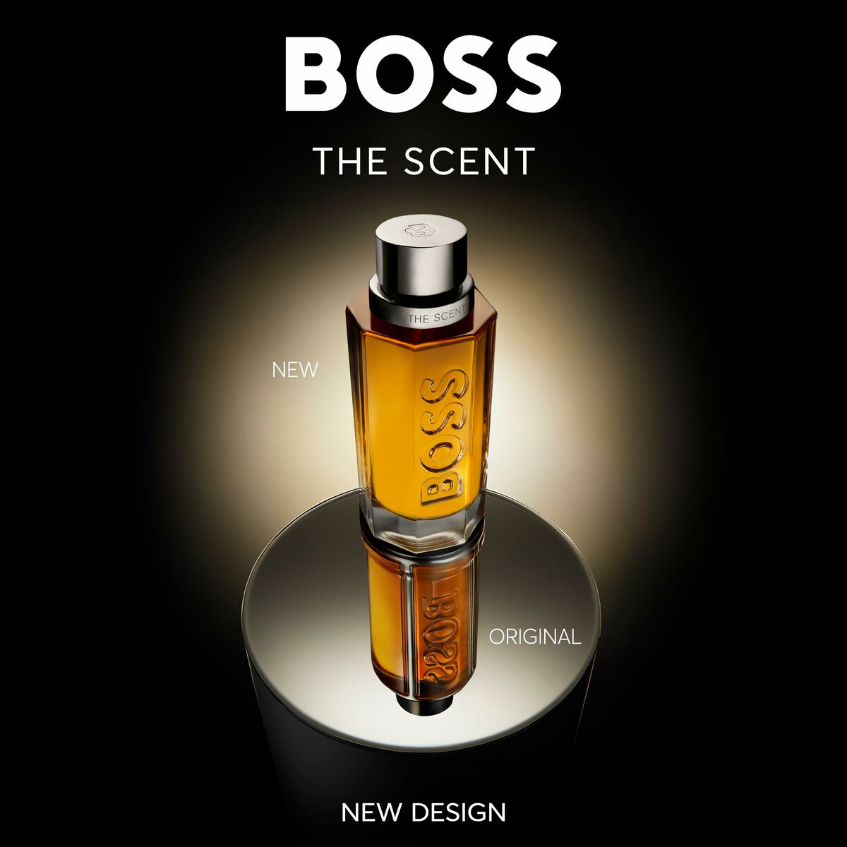 Parfum unisexe BOSS THE SCENT EDT 50 ml, nouvelle conception sur un fond élégant.