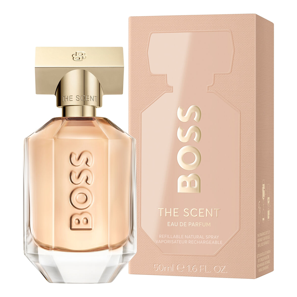 BOSS THE SCENT FOR HER EDP 50 ml in elegant packaging, highlighting its feminine fragrance.
