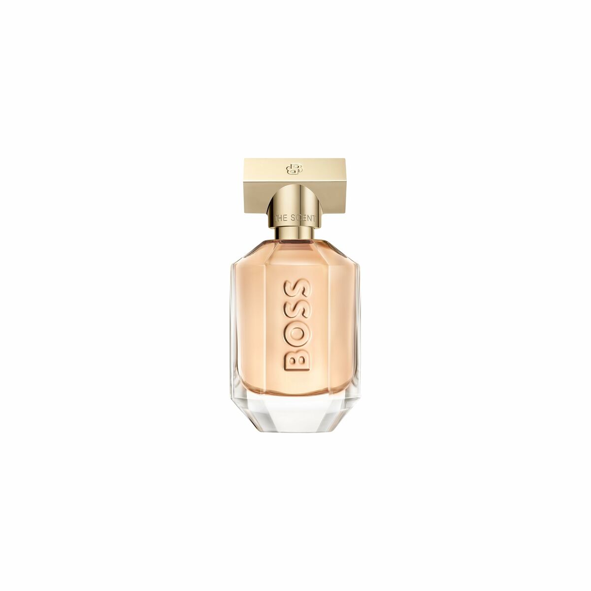 Flacon de parfum unisexe BOSS THE SCENT FOR HER EDP 50 ml, élégant et féminin, essentiel pour toute collection.