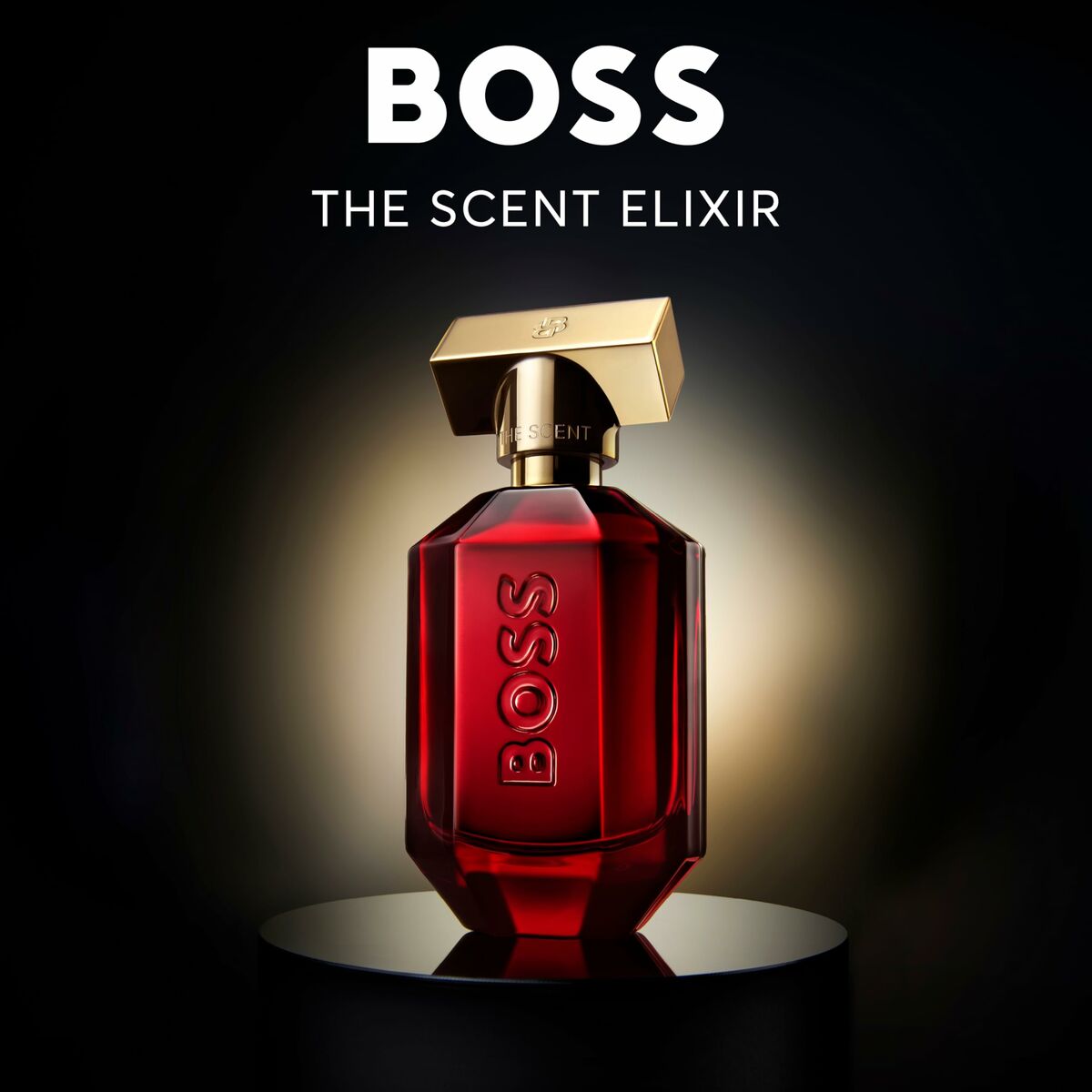 Flacon de parfum Hugo Boss The Scent Elixir 30ml avec un design élégante et moderne.