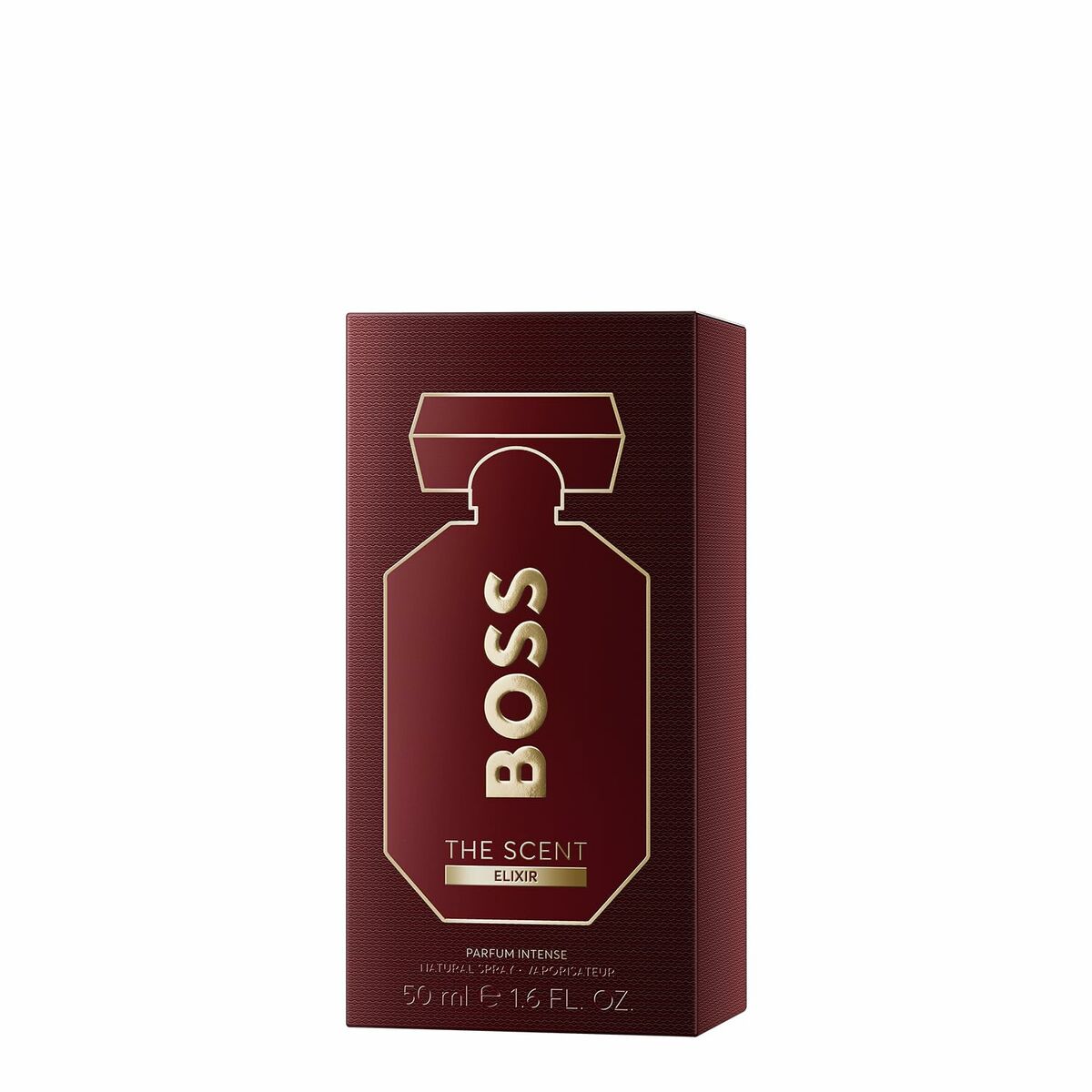 Hugo Boss The Scent Elixir 50 ml unisex perfume box with elegant packaging design.