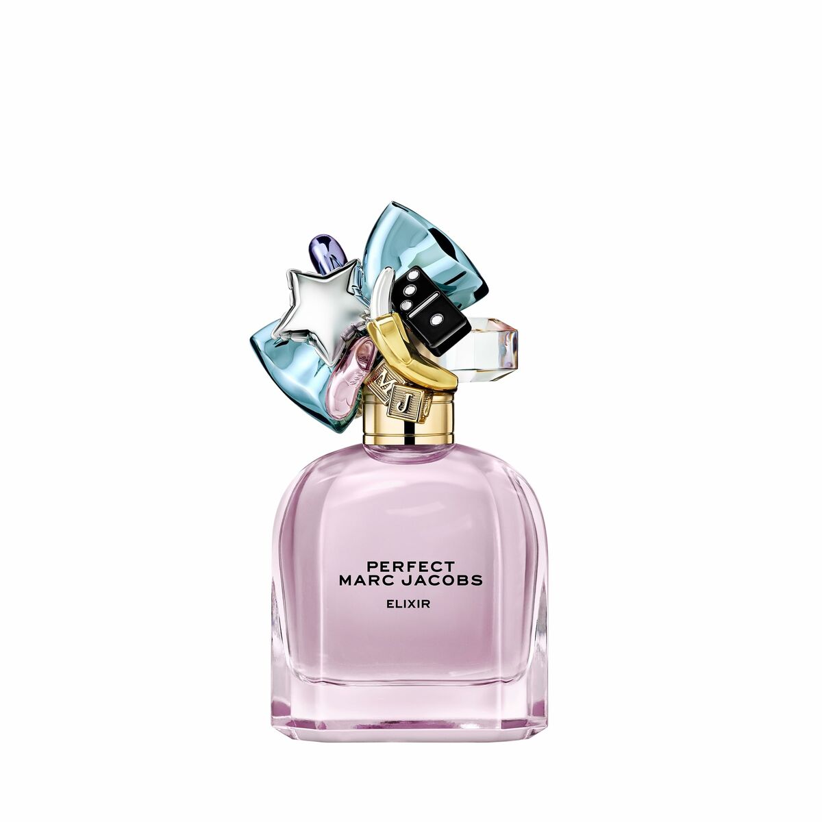 Parfum Unisexe Marc Jacobs PERFECT Elixir 50 ml, bouteille rose décorée, tendance végane.