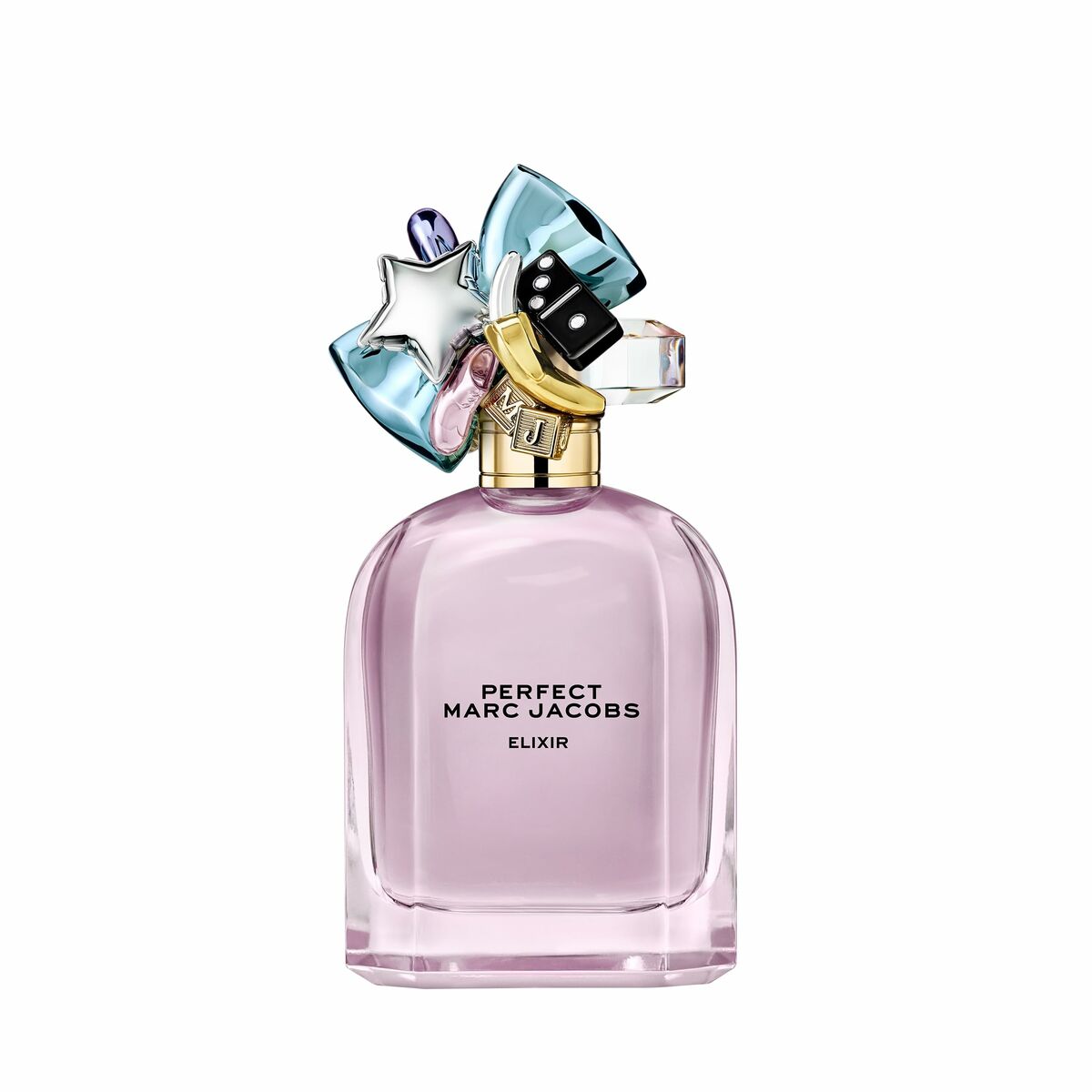 Flacon de parfum unisexe Marc Jacobs PERFECT Perfect Elixir 100 ml avec bouchon décoratif coloré.