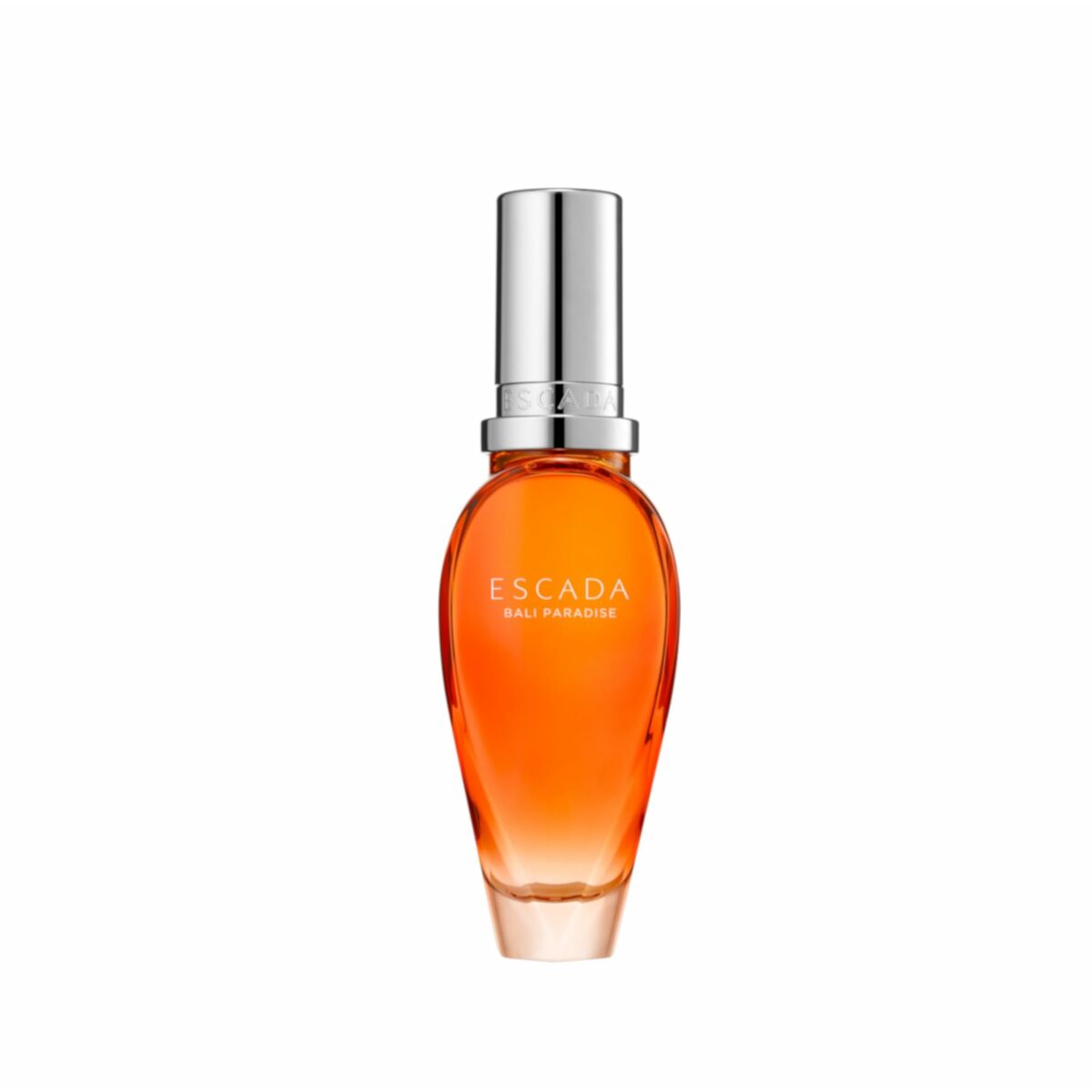 Escada Bali Paradise 30 ml perfume for women in elegant bottle with silver cap, showcasing vibrant orange fragrance.