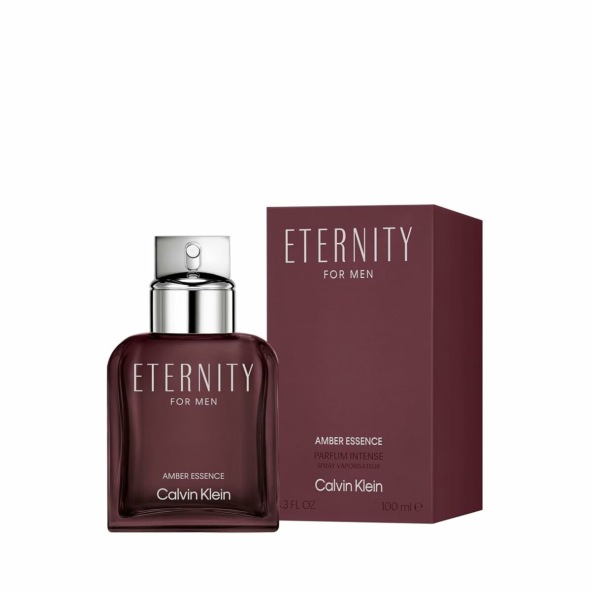 Parfum Homme Calvin Klein ETERNITY FOR MEN 100 ml avec emballage, fragrance intense et élégante.