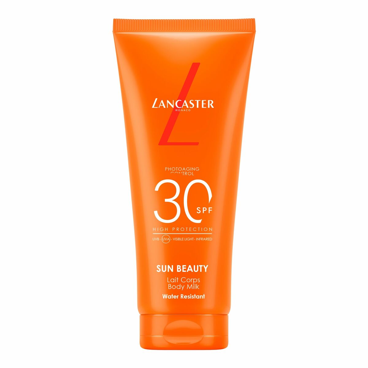 Protecteur solaire Lancaster SUN BEAUTY SPF 30 100 ml, lait corporel résistant à l'eau, haute protection UV