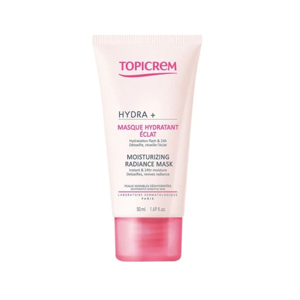 Masque facial hydratant Topicrem Radiance 50ml pour une peau éclatante et hydratée, non comédogène, unisexe.
