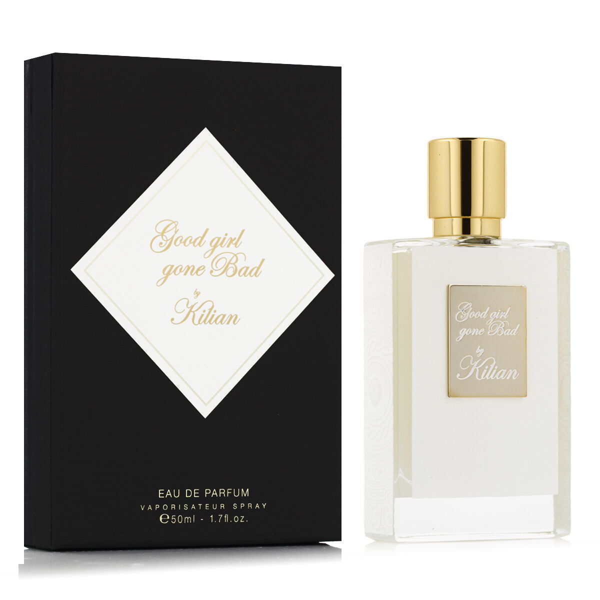 Parfum Femme Kilian EDP 50ml with elegant packaging, showcasing 'Good Girl Gone Bad' aroma for women.