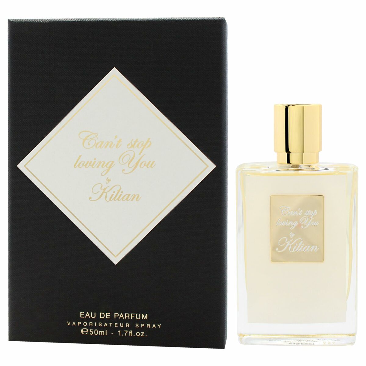 Parfum Femme Kilian Can't Stop Loving You EDP in elegant packaging, 50ml bottle of authentic Eau de Parfum.