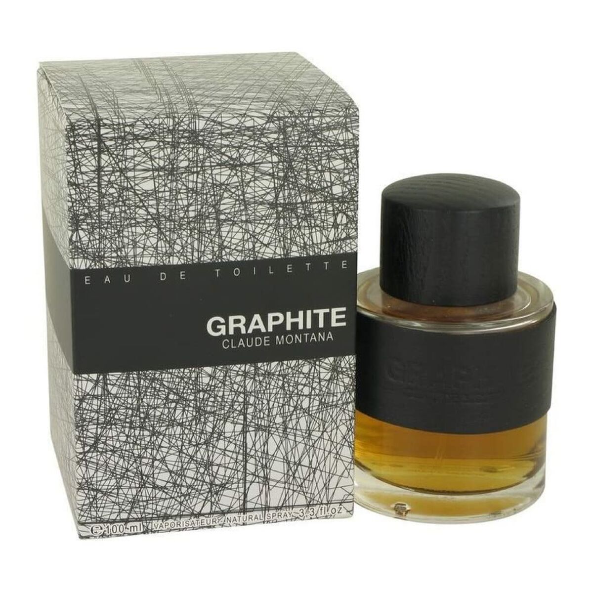 Parfum Homme Montana Graphite EDT with box, an elegant fragrance for men, women, and unisex, showcasing its unique scent.