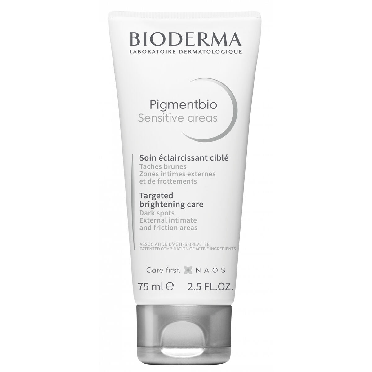 Crème Bioderma Pigmentbio 75 ml pour éclaircir les taches brunes et soins ciblés des zones sensibles.