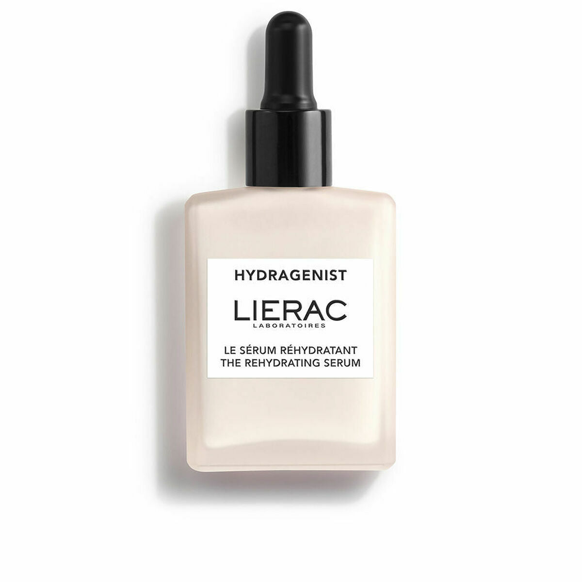Lierac Hydragenist Rehydrating Serum in dropper bottle for intense hydration and anti-aging skincare.