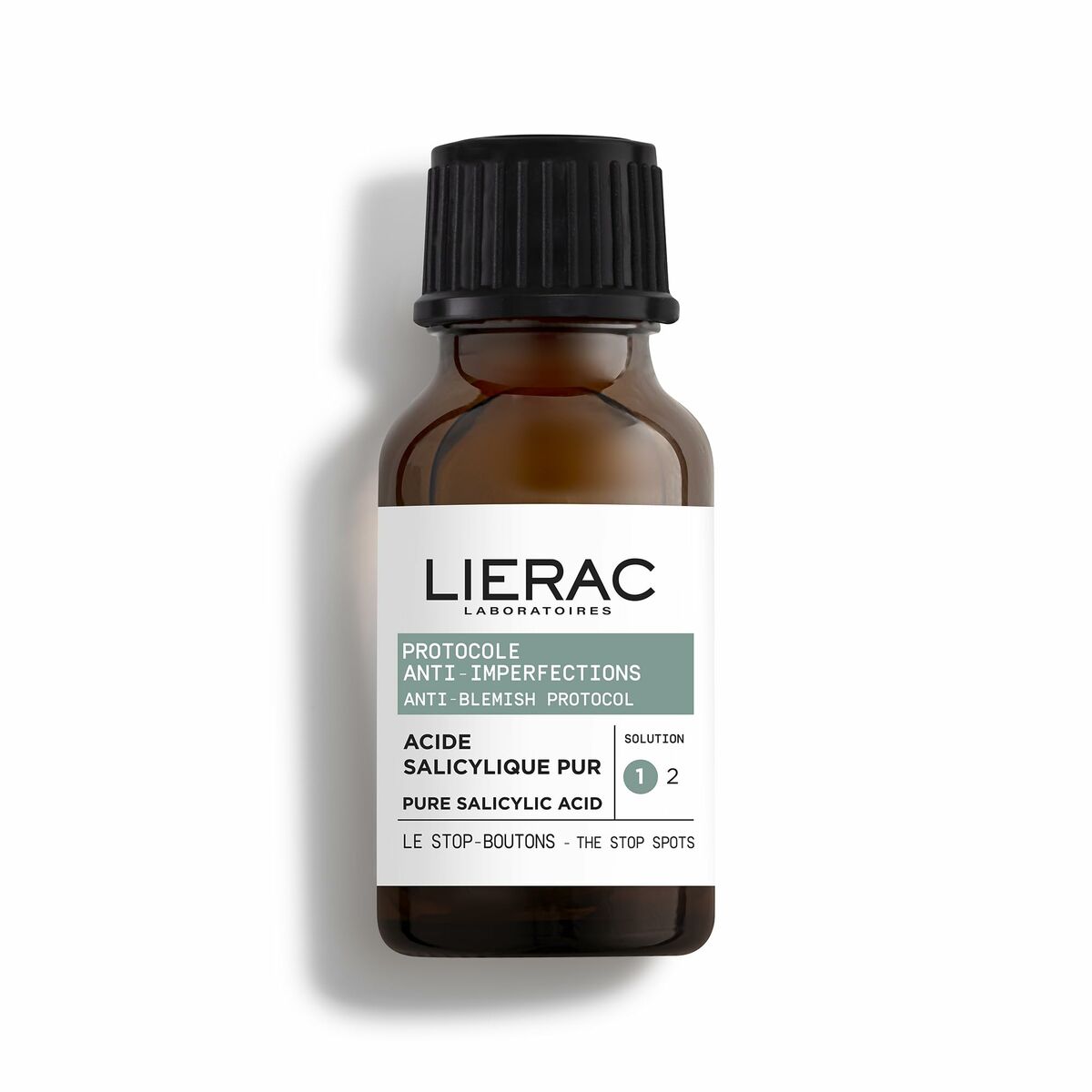 Lierac anti-blemish protocol featuring pure salicylic acid in a 30ml bottle for skincare enthusiasts.