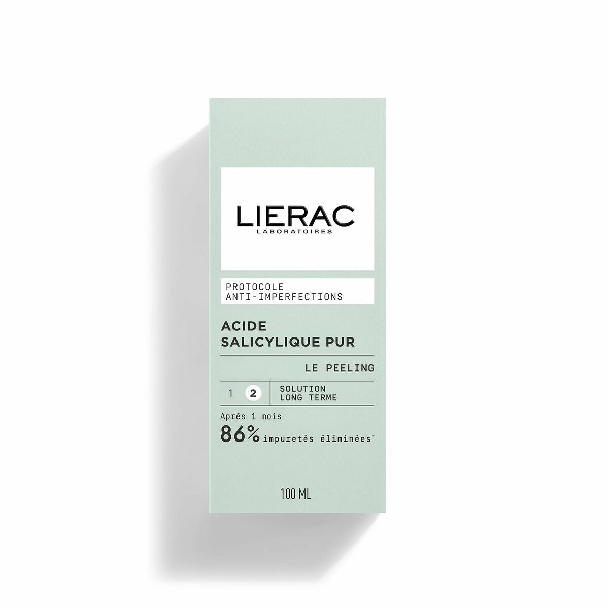 Exfoliant visage Lierac, Acide Salicylique Pur, 100 ml, soin anti-imperfections pour une peau rayonnante.