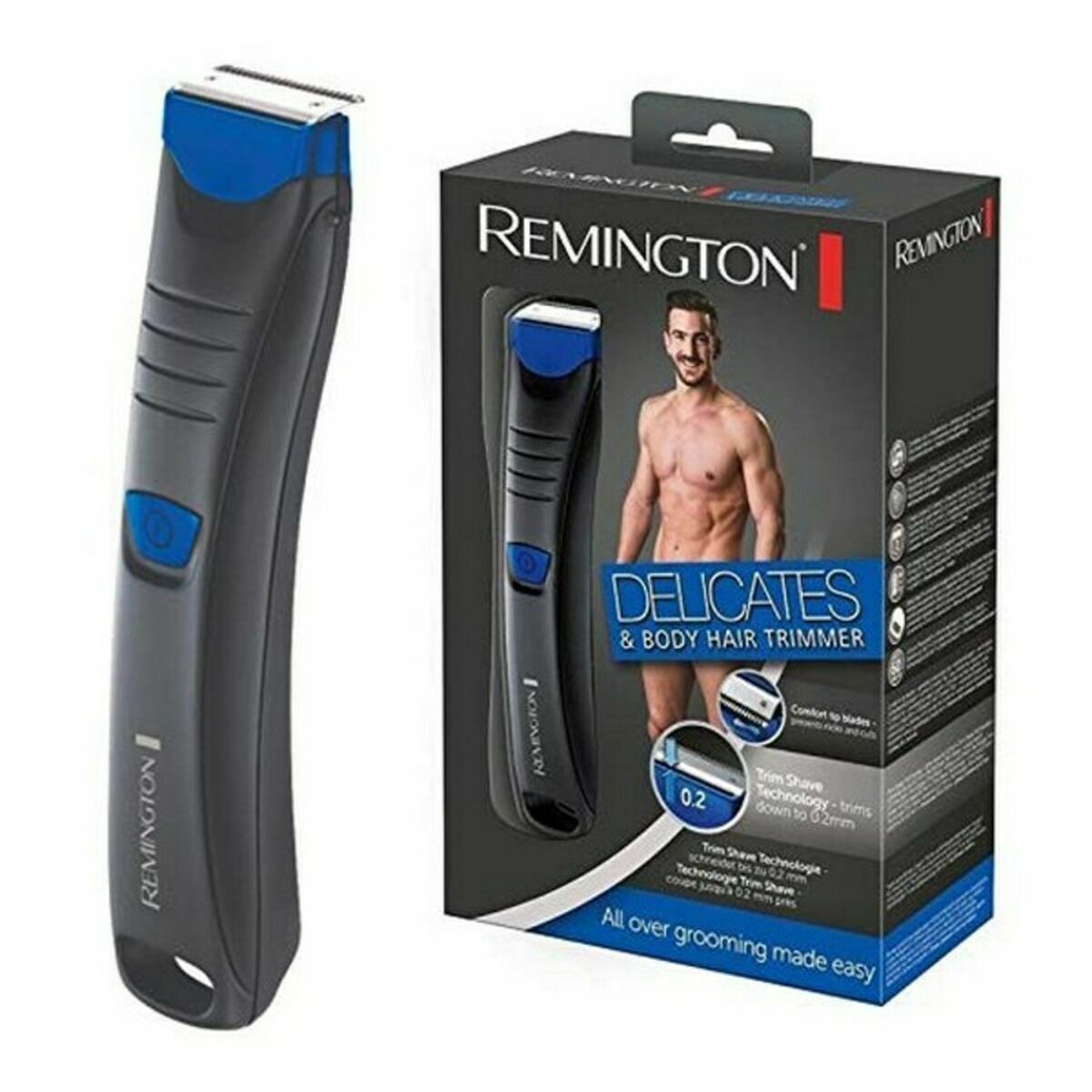 Coupes Sans Fil Remington BHT250, tondeuse à cheveux rechargeable, précision 0.2 mm, étanche, pour un toilettage facile.