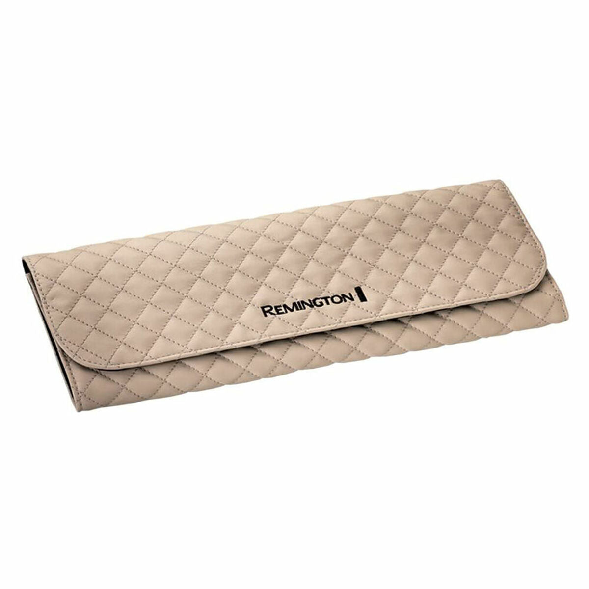 Remington thermal pouch for hair straighteners, stylish quilted design with logo.