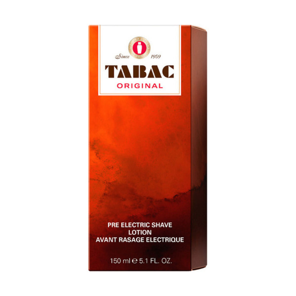 Lotion Pré-Rasage Tabac Original 150 ml, soin de la peau pour hommes, idéal pour tous types de peau.