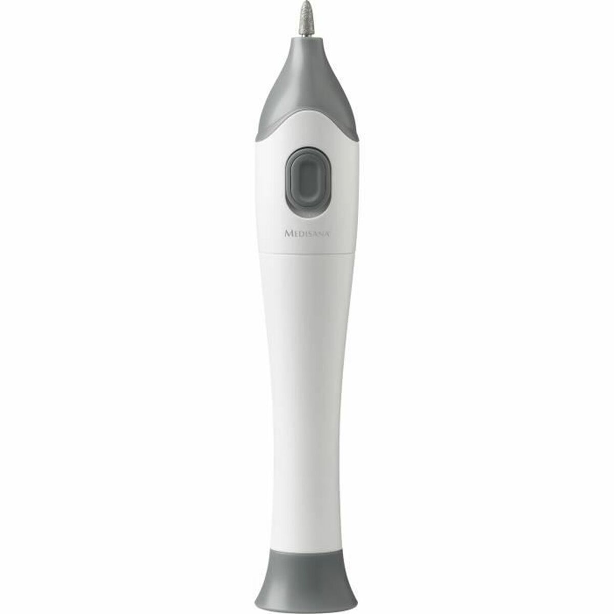 Appareil de manucure et pédicure Medisana 85140 Blanc avec design ergonomique et bouton de commande.