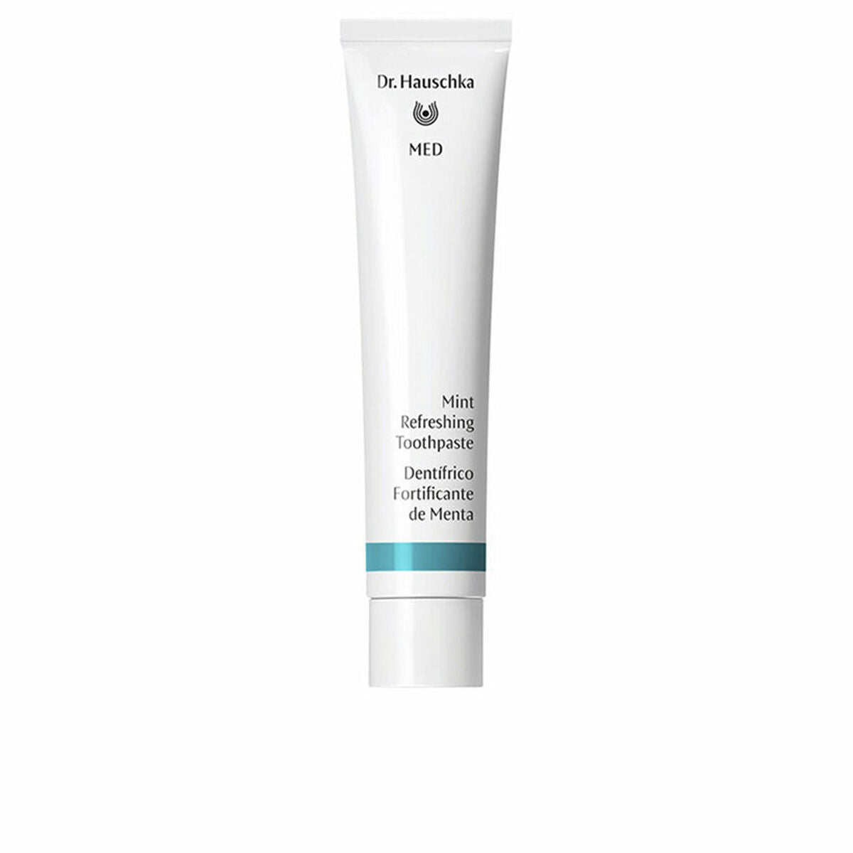 Tube of Dr. Hauschka Mint Refreshing Toothpaste for fresh breath and oral care, 75 ml size.