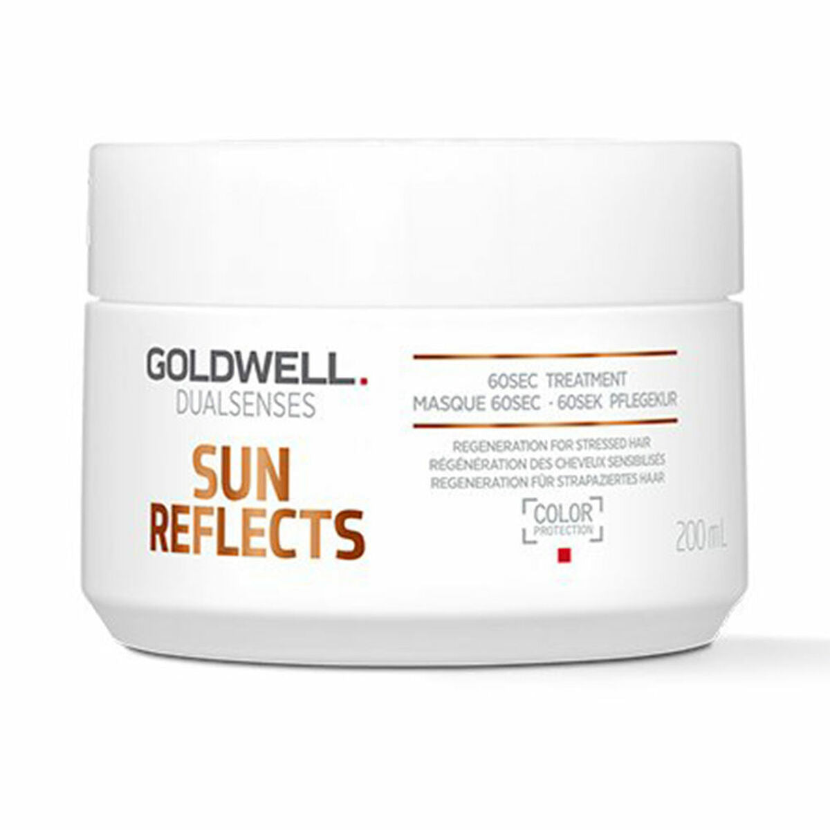 Masque pour cheveux Goldwell SUN REFLECTS 200 ml, traitement régénérant pour cheveux stressés.