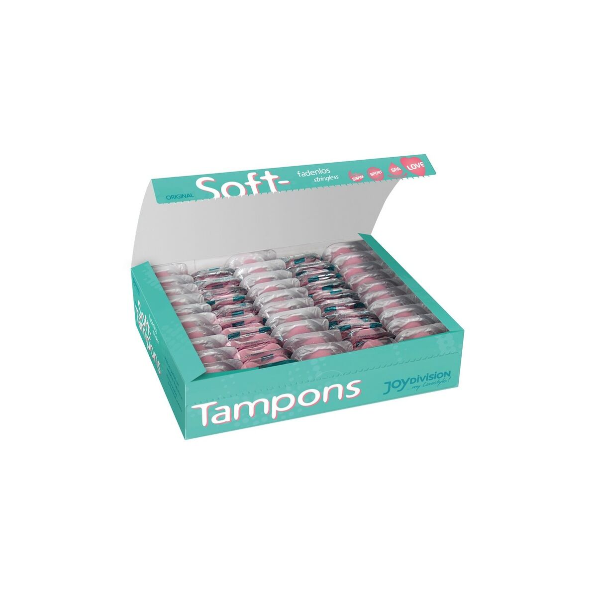 Boîte de tampons hygiéniques Joydivision, scellés individuellement pour un confort optimal.
