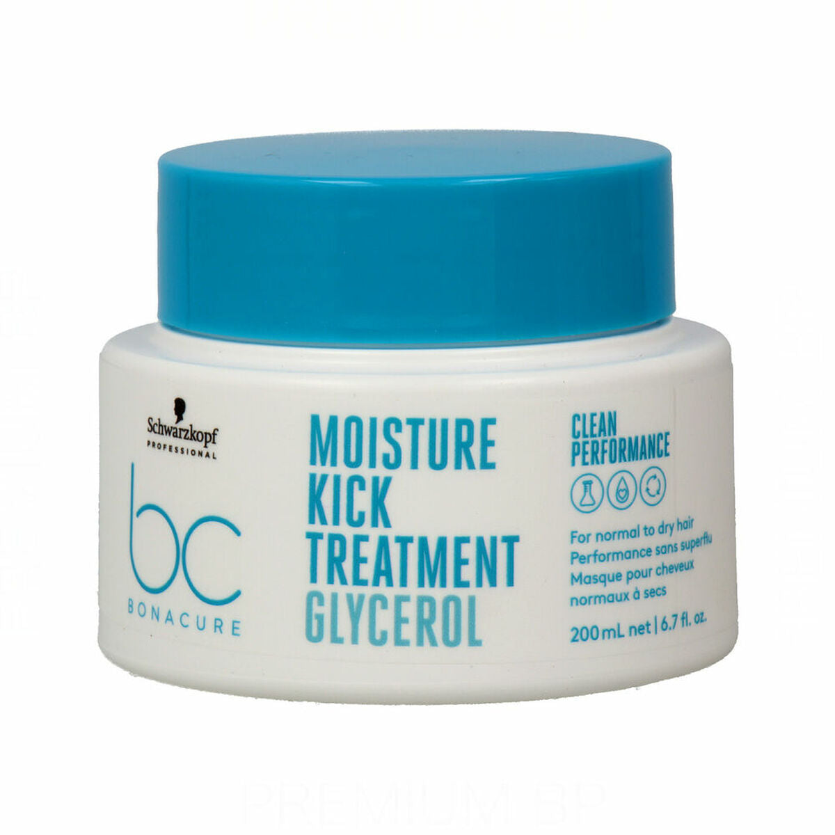 Masque Schwarzkopf Moisture Kick pour cheveux secs, contenant de la glycérine, 200ml.