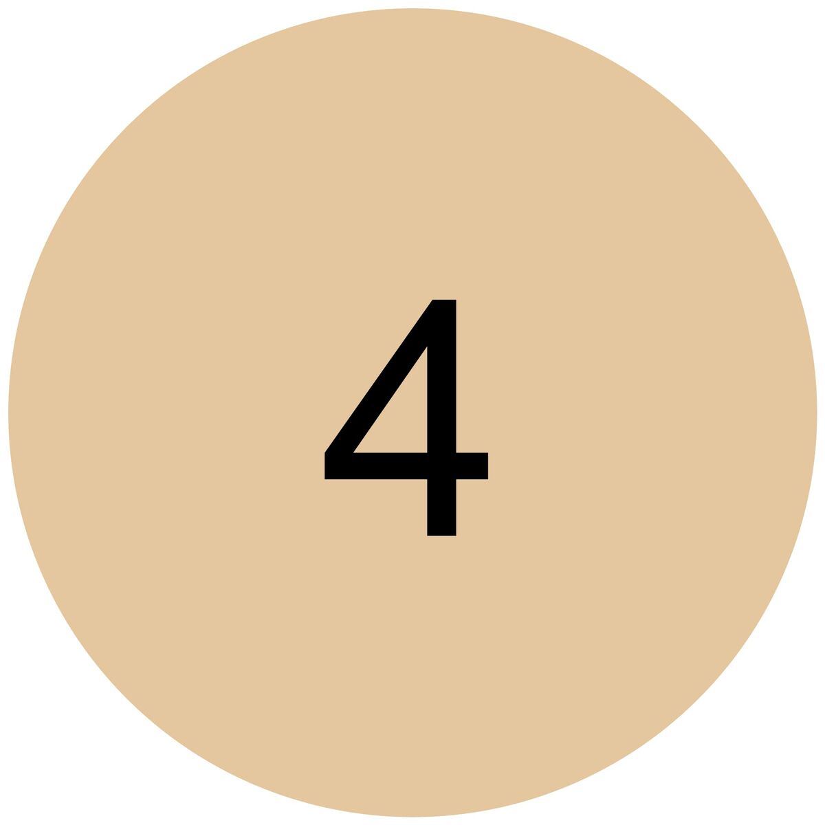 Catrice Nude Drop Beige foundation shade number 4 in a circular beige swatch.