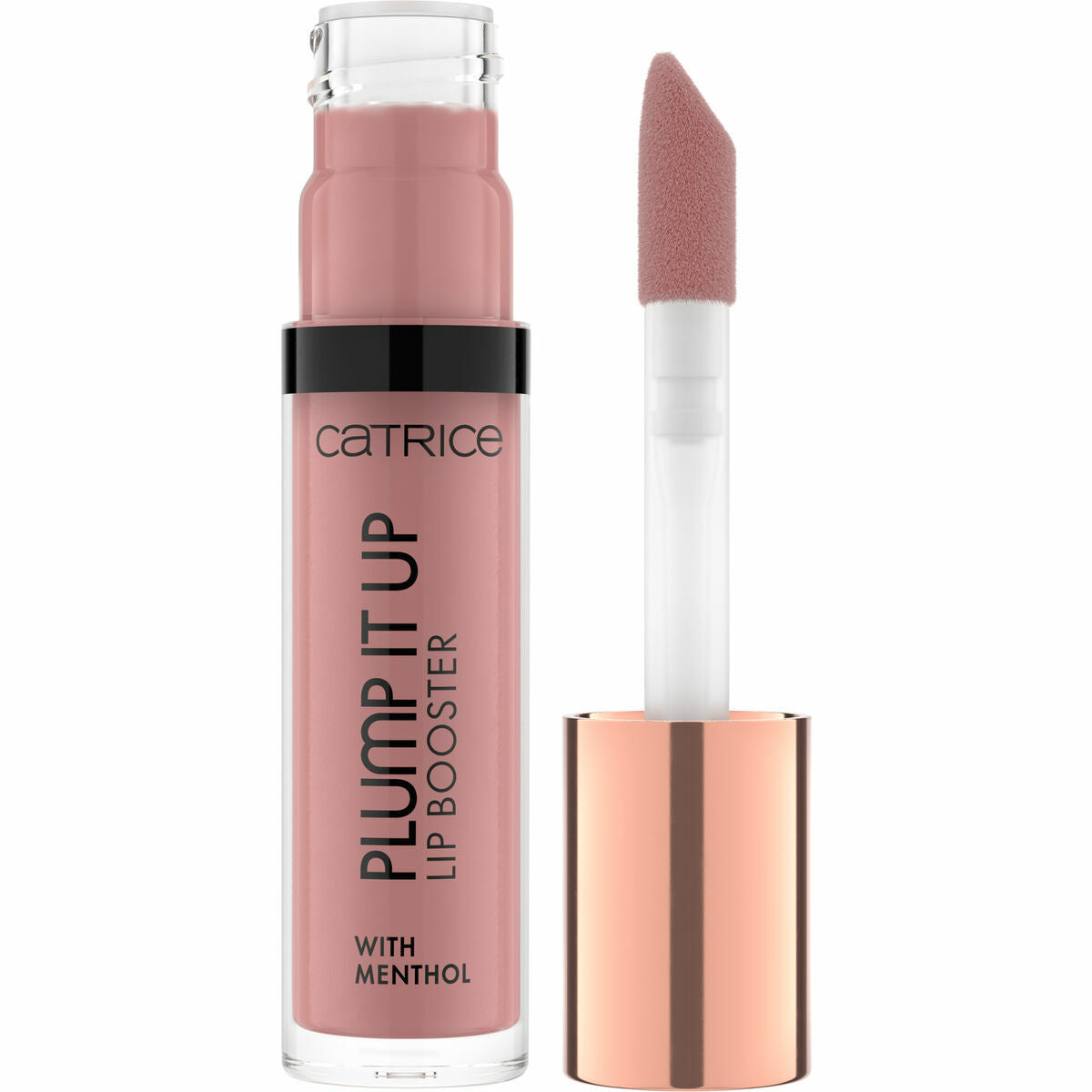 Rouge à lèvres liquide Catrice Plump It Up - Finition brillante, effet volumisant et vegan, avec applicateur.