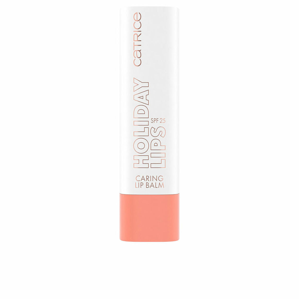Catrice Holiday Lips caring lip balm SPF 25 in stick form, vegan and cruelty-free, perfect for lip hydration.
