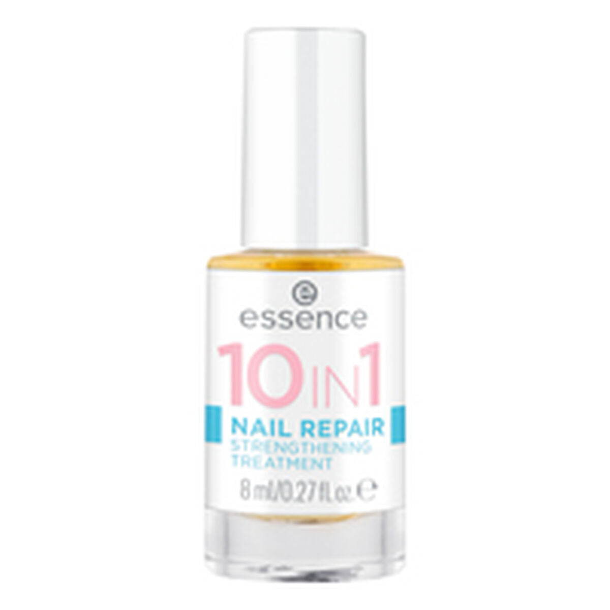 Essence 10 in 1 Nail Repair strengthening treatment, 8ml bottle for healthy nails.