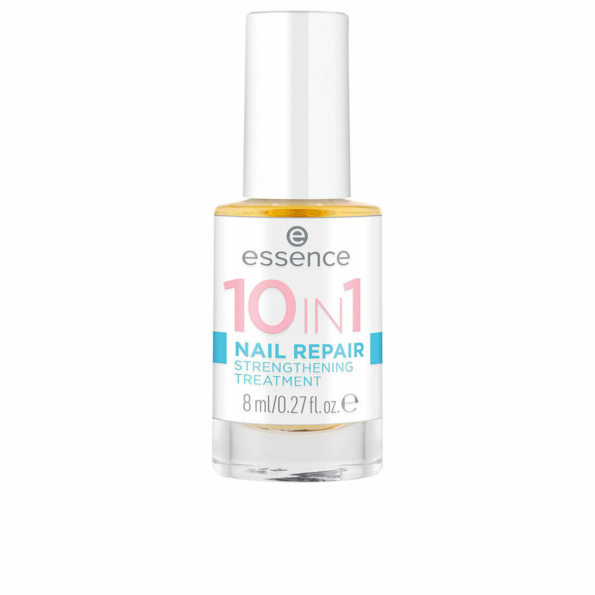 Essence 10 in 1 Nail Repair strengthening treatment in an 8 ml bottle for healthier nails.