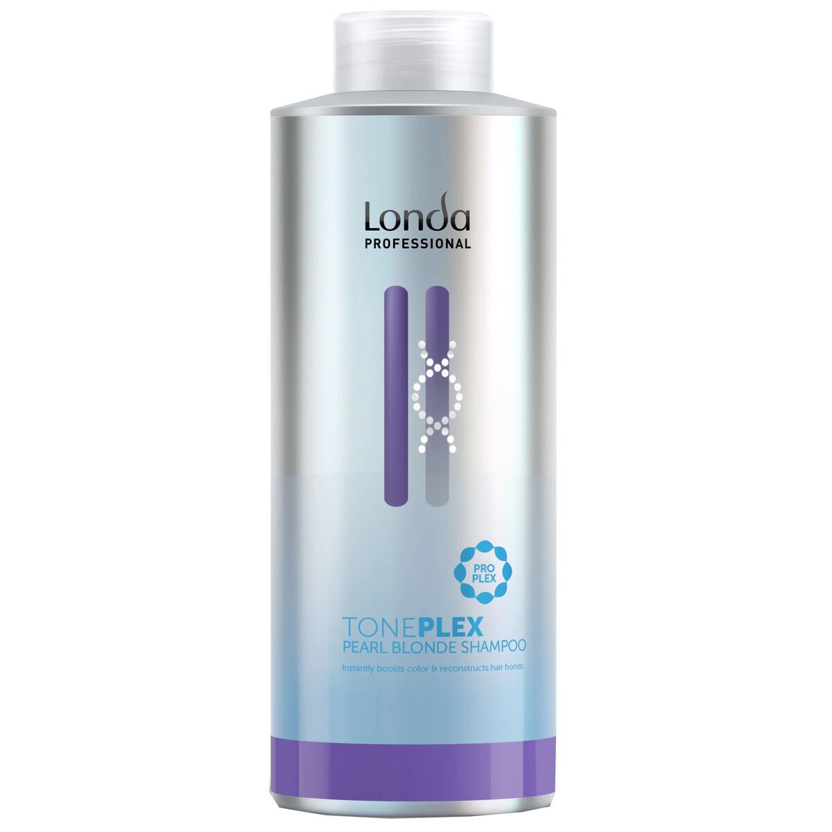 Londa Toneplex Pearl Blonde Shampoo 1L bottle for enhancing blonde hair with professional quality.