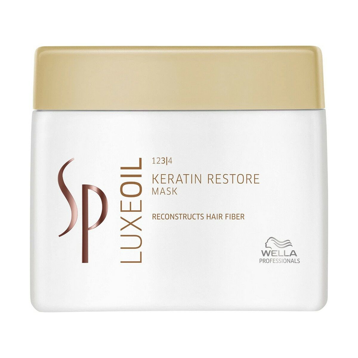 Masque réparateur System Professional Luxe Oil Keratin de 400 ml, reconstruit la fibre capillaire pour cheveux éclatants.