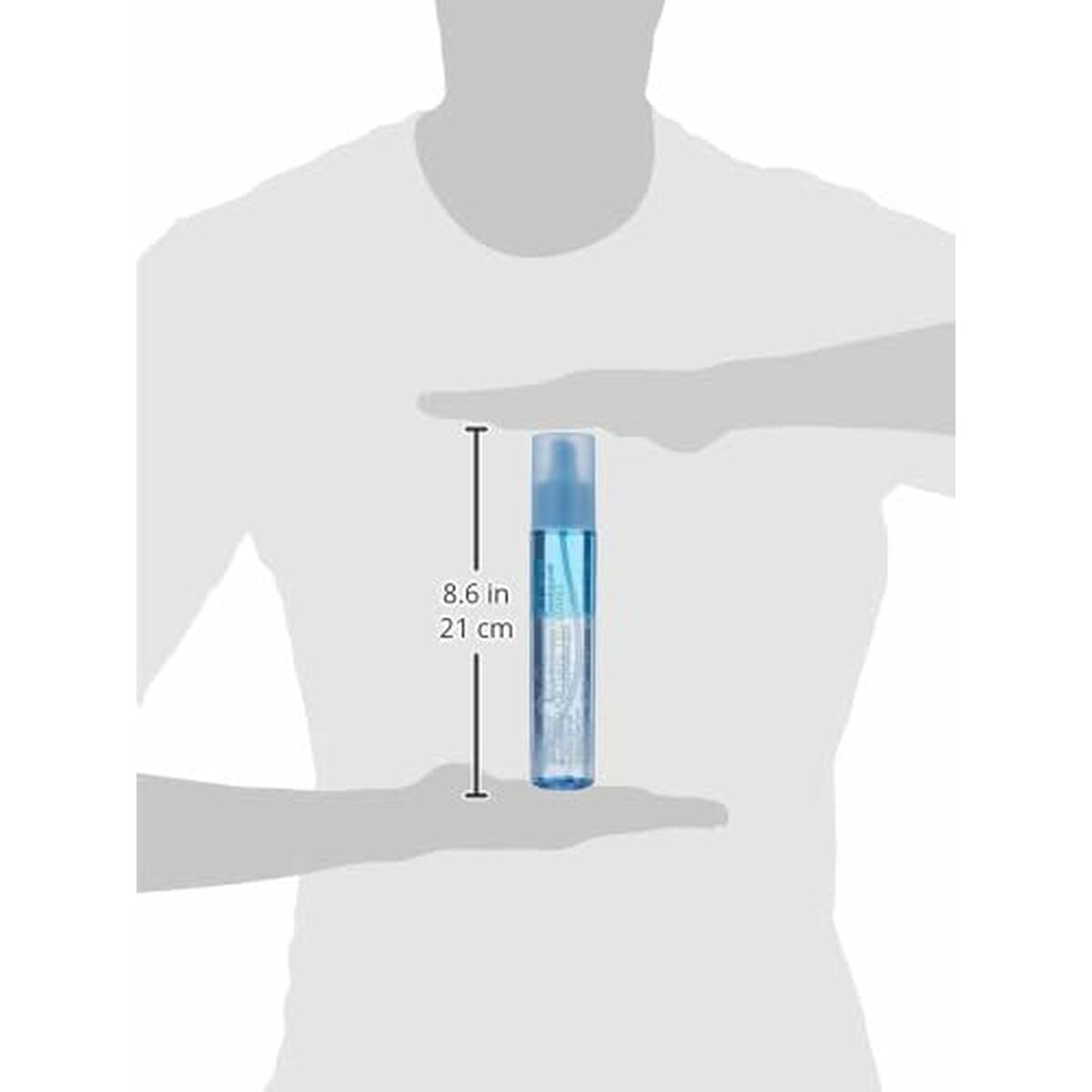 Masque pour cheveux Sebastian TRILLIANCE 150 ml en spray, mesuré 21 cm dans une main