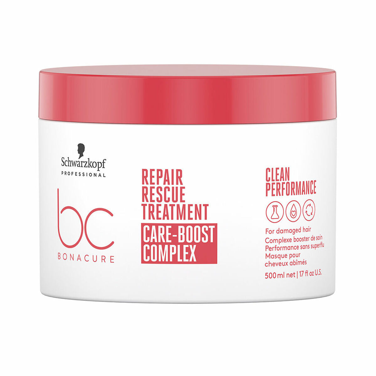 Masque pour cheveux Schwarzkopf BC REPAIR RESCUE de 500 ml pour cheveux abîmés et secs.