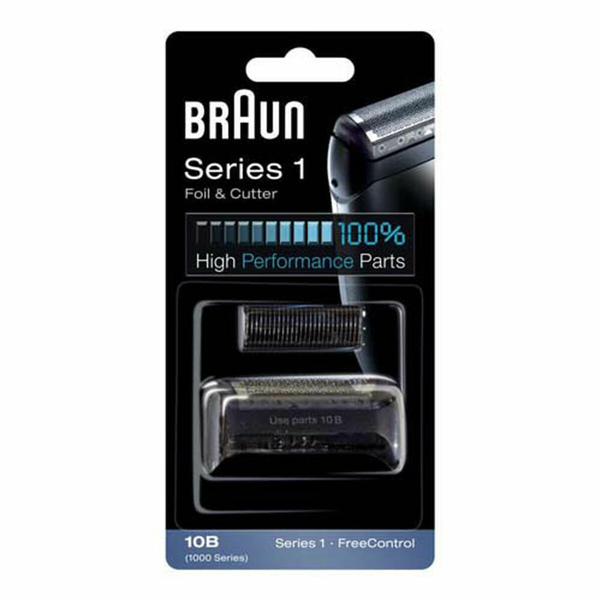 Pièces de rechange Braun 10B Series 1, emballage de lame et grille de coupe pour soins personnels.