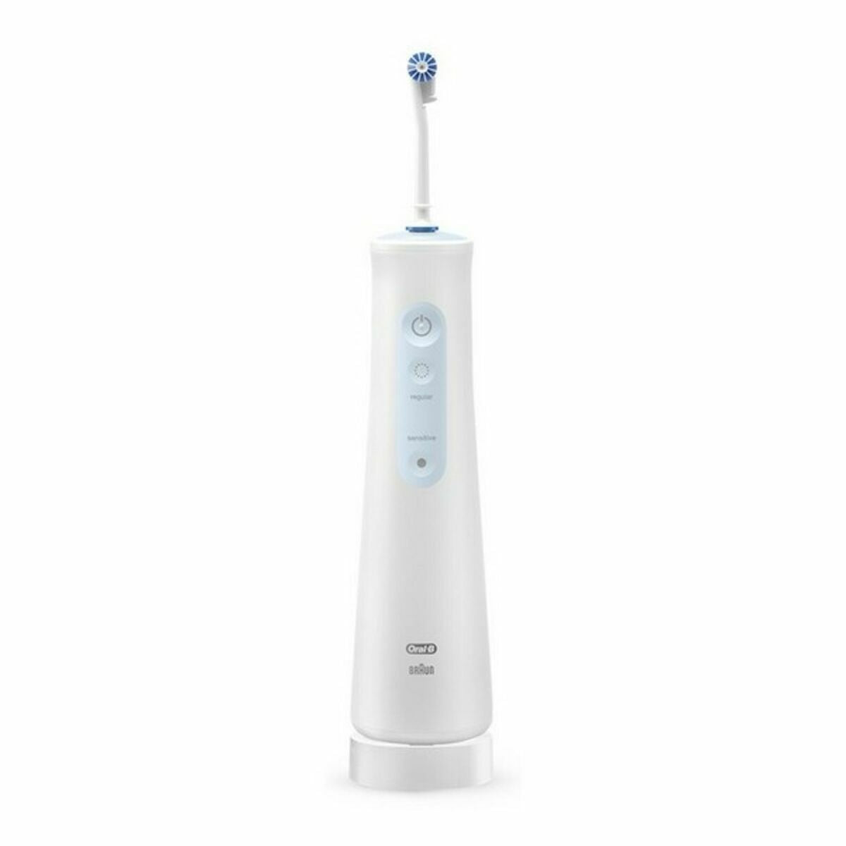 Brosse à dents électrique Oral-B Aquacare 4, hydropulseur dentaire sans fil, batterie rechargeable, couleur blanche.