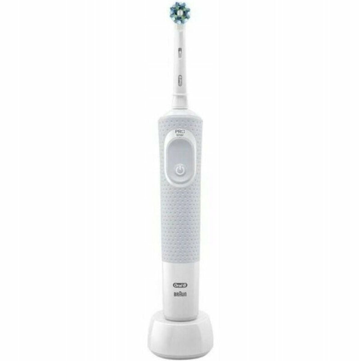 Brosse à dents électrique Braun Vitality Pro Precision Clean, design ergonomique, rotation électrique, couleur blanche.