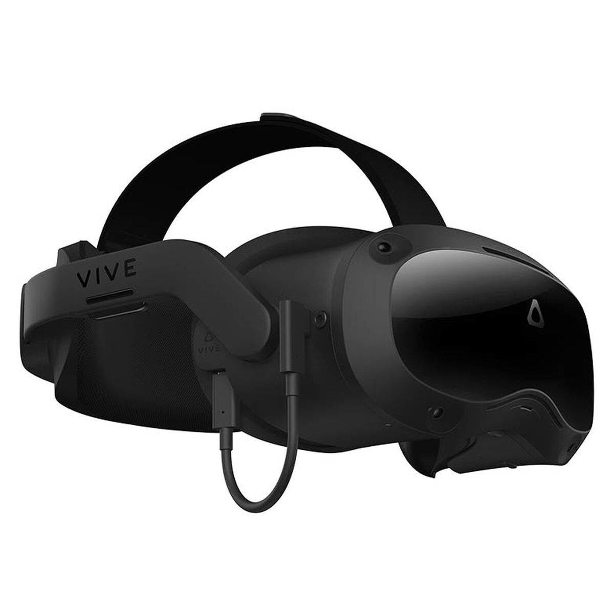 Poudres Compactes HTC 99HATF004-00 Noir, casque VR Vive Focus 3 avec connexion USB-C pour une expérience immersive.