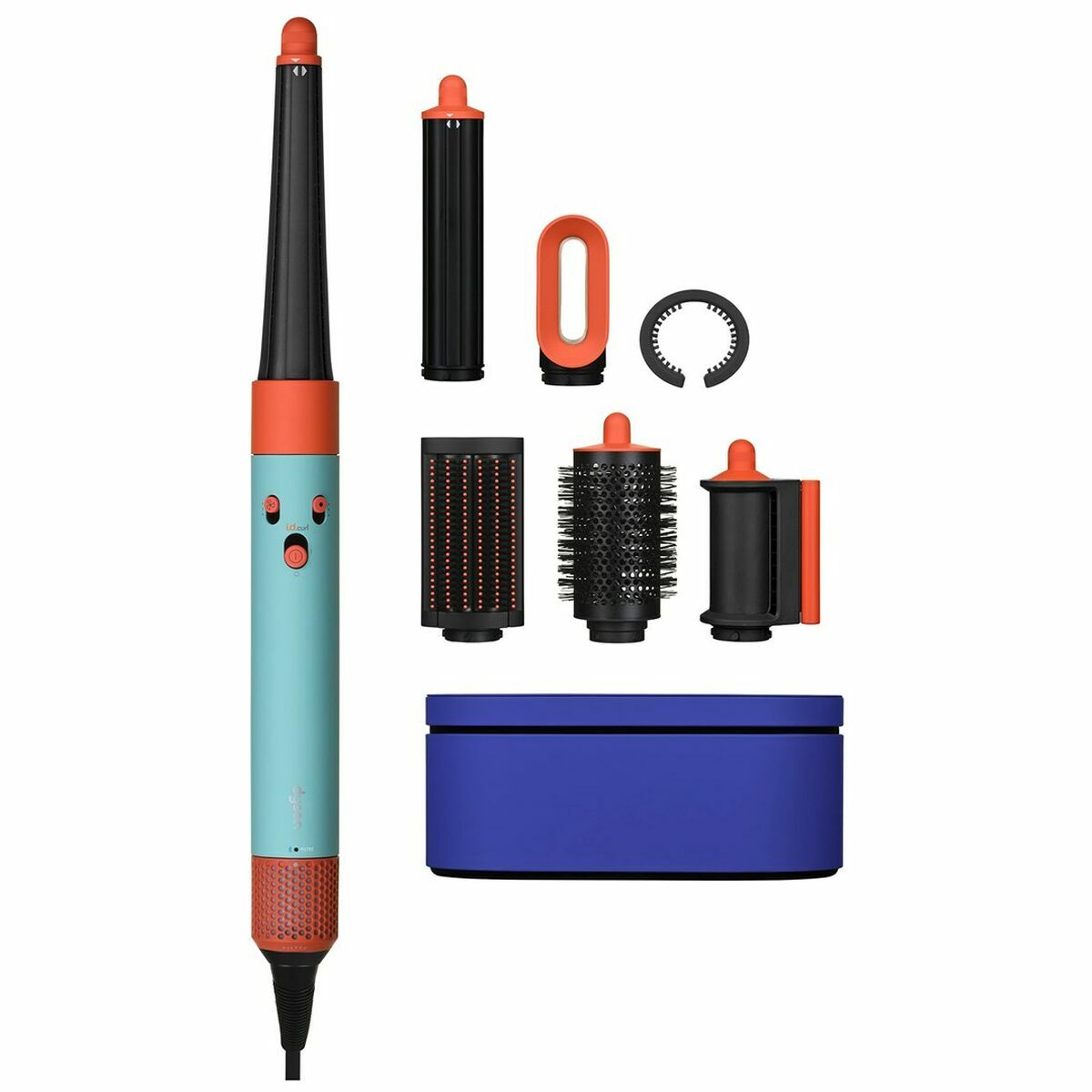 Dyson AIRWRAP I.D. hairstyling tool set with brushes and accessories, perfect for transforming your look.
