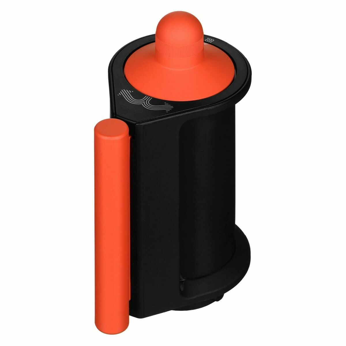 Brosse à coiffer Dyson AIRWRAP I.D. en noir et orange, idéale pour rehausser votre look avec confort et style.