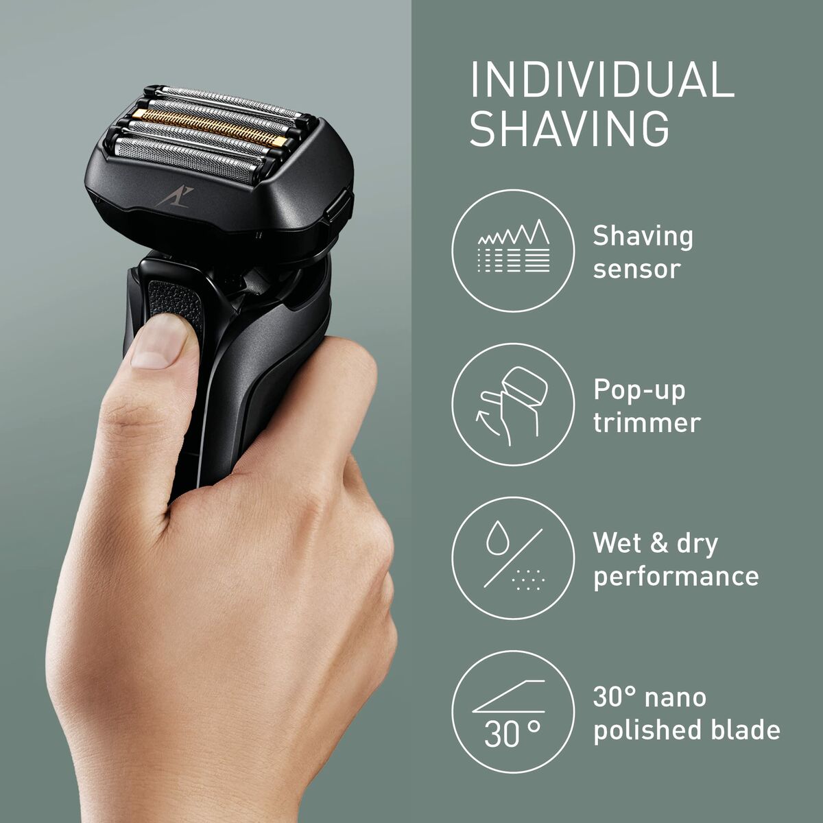 Peignoir de bain Panasonic ES-LS9A-K803 with advanced shaving features and ergonomic design