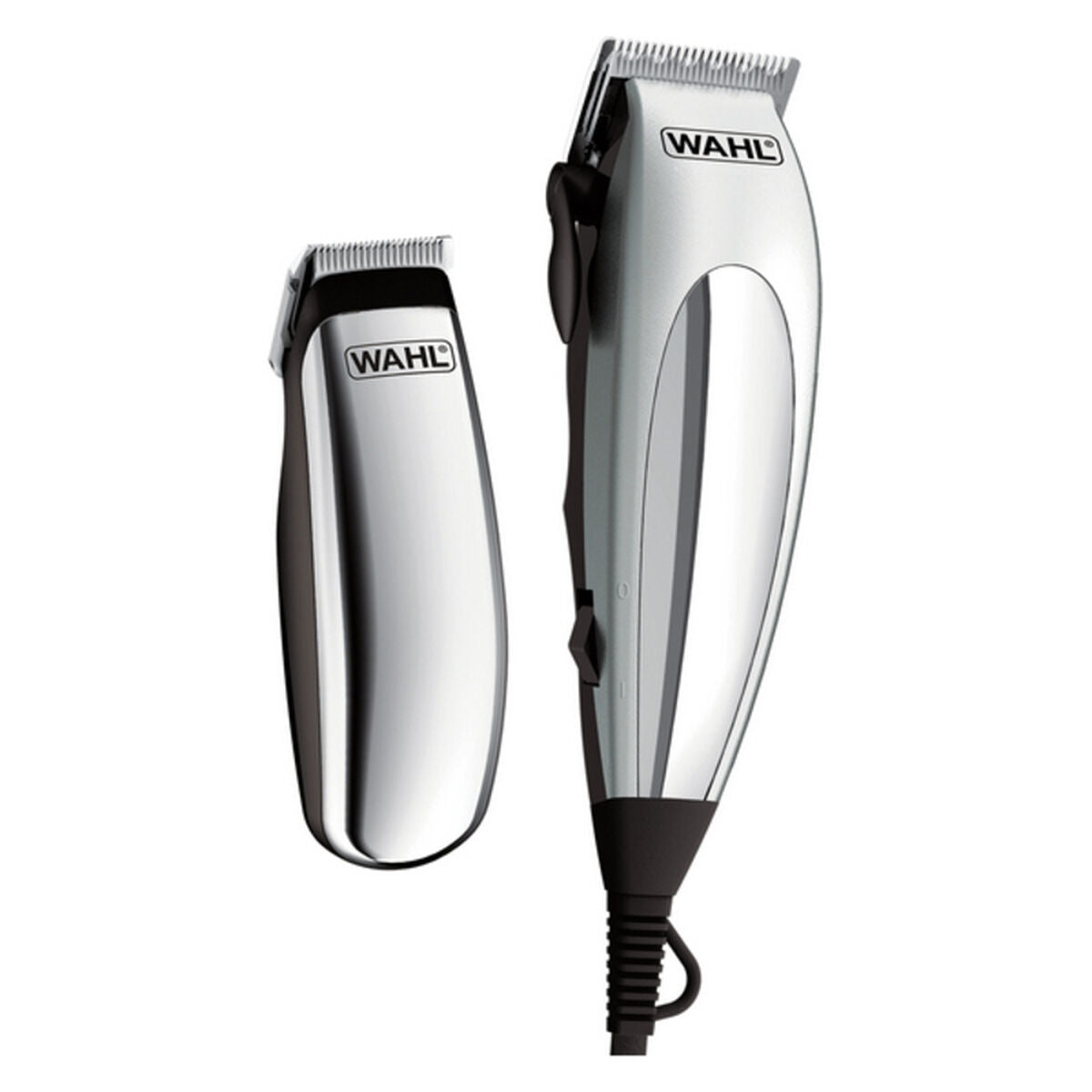Wahl 79305-1316 hair clippers in silver, featuring a corded design and sleek chrome finish.