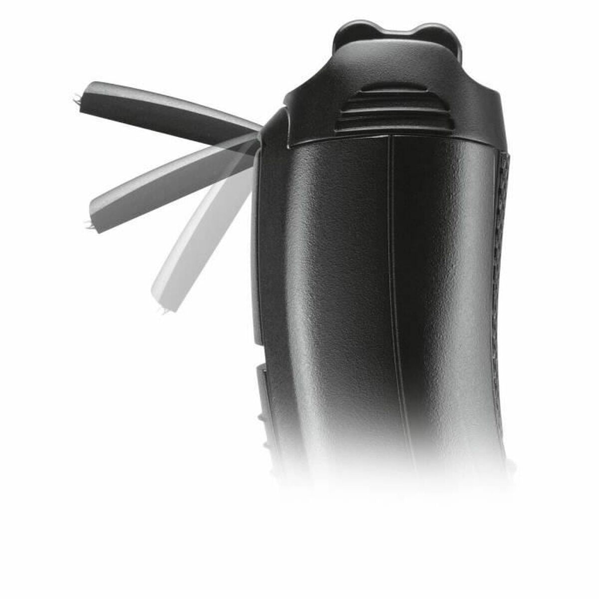 Rasoir électrique Remington en noir avec lames visibles, idéal pour une coupe précise et confortable, fabriqué en Espagne.