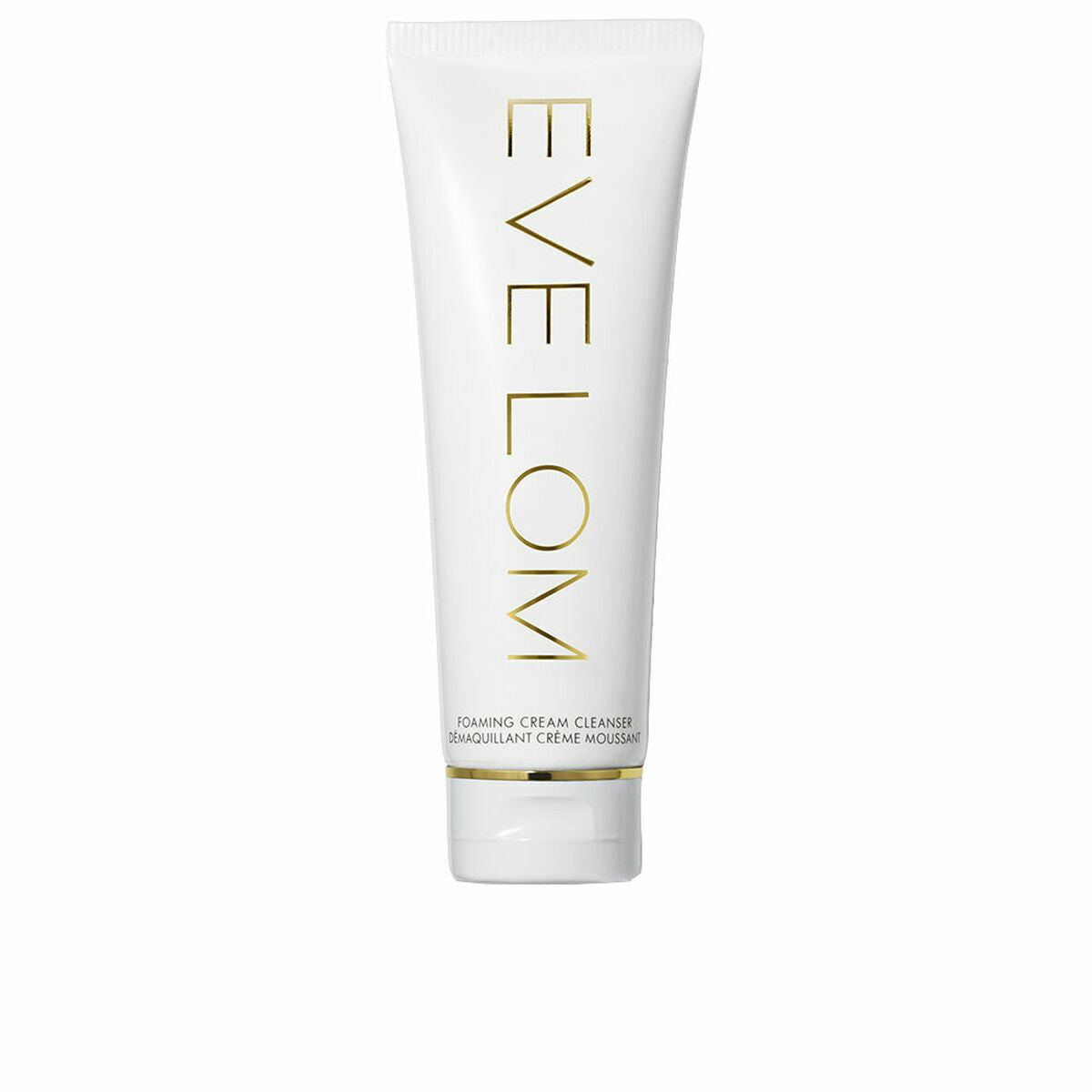 Eve Lom Mousse foaming cream cleanser in a sleek white tube for radiant and refreshing skincare.