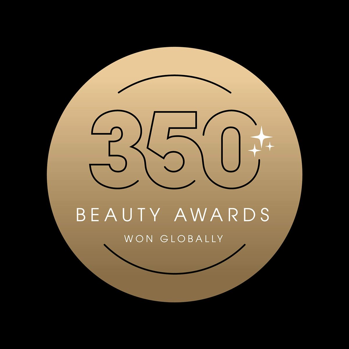 Logo for 350 Beauty Awards, highlighting global recognition in the beauty industry.
