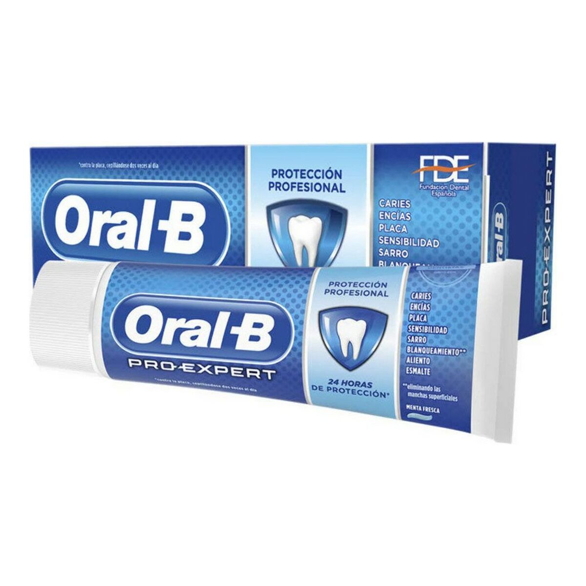 Dentifrice Oral-B Pro-Expert 75 ml pour une protection buccale complète, goût menthe, blanchiment, usage adulte.