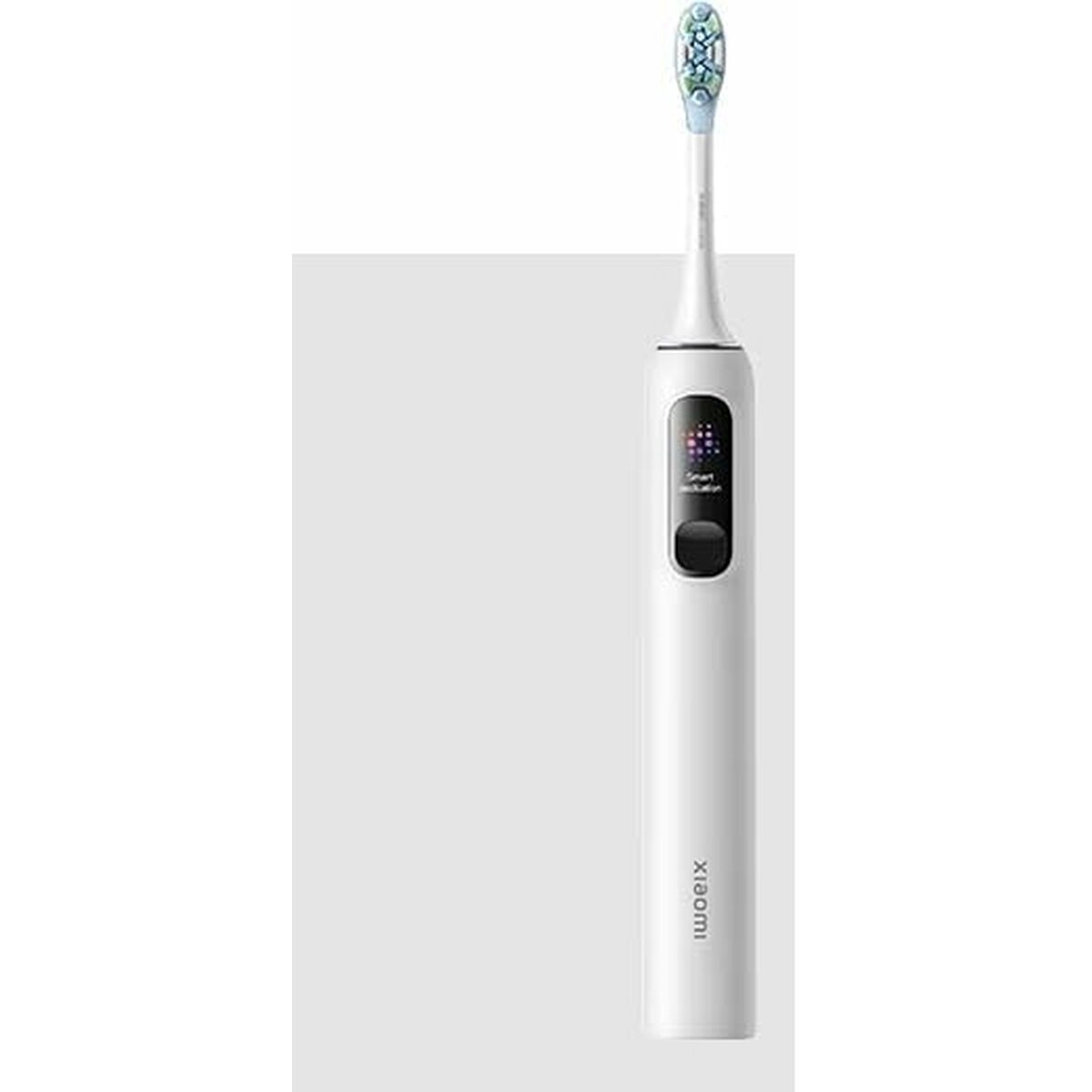 Brosse à dents électrique Xiaomi Oscillation Electric Toothbrush Pro en blanc avec tête amovible et écran LED.