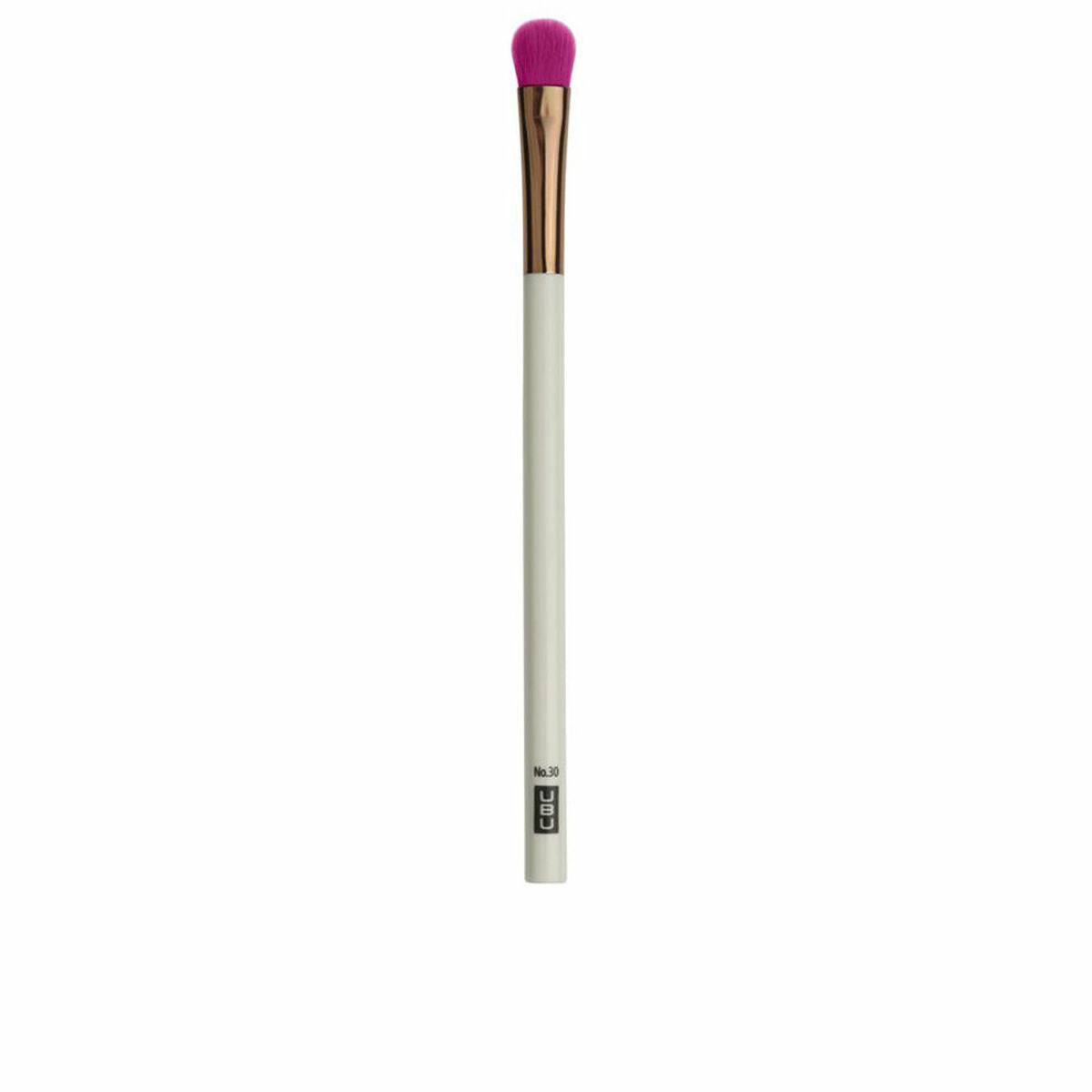 Brosse à paupières UBU - URBAN BEAUTY LIMITED Shady Lady avec tête rose et manche blanc et doré.