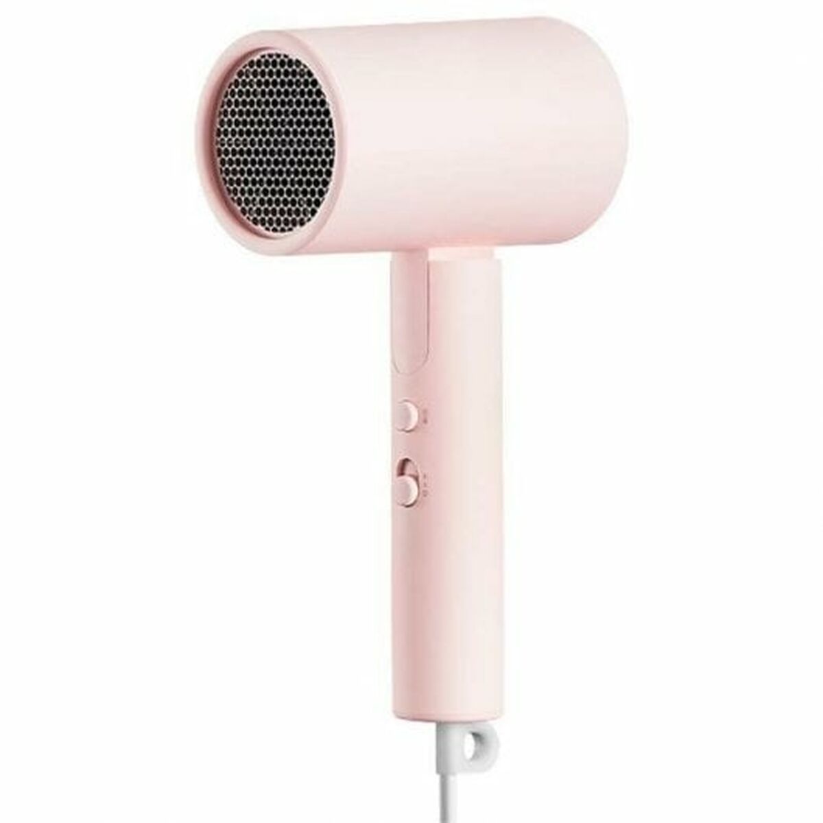 Sèche-cheveux Xiaomi H101 1600 W couleur rose, modèle compact avec boutons de réglage et grille de protection.